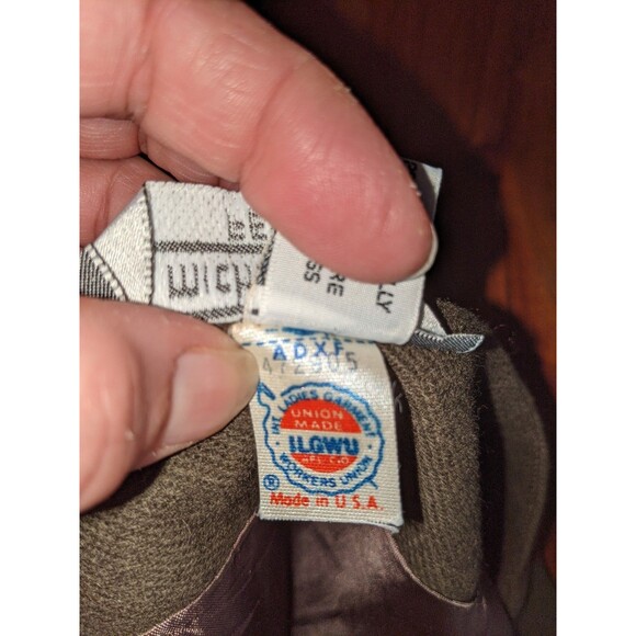 Michele VINTAGE 100% Wool Skirt Sz L Solid Lined Army Green Classic Office VTG - Picture 12 of 12